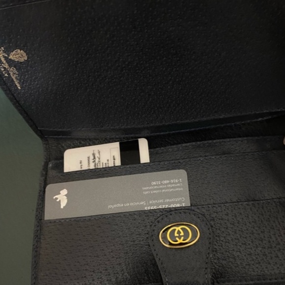 Vintage GUCCI Long Wallet Sherry GG Web Stripe Canvas Leather - Picture 10 of 10